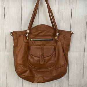 Carla Mancini Cindy hobo bag. Medium brown color